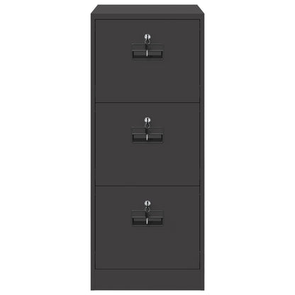 vidaXL File Cabinet Black 44 x 50 x 106.5 cm Cold-Rolled Steel