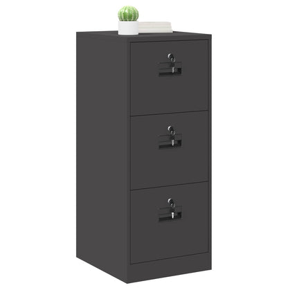 vidaXL File Cabinet Black 44 x 50 x 106.5 cm Cold-Rolled Steel
