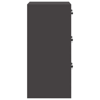 vidaXL File Cabinet Black 44 x 50 x 106.5 cm Cold-Rolled Steel