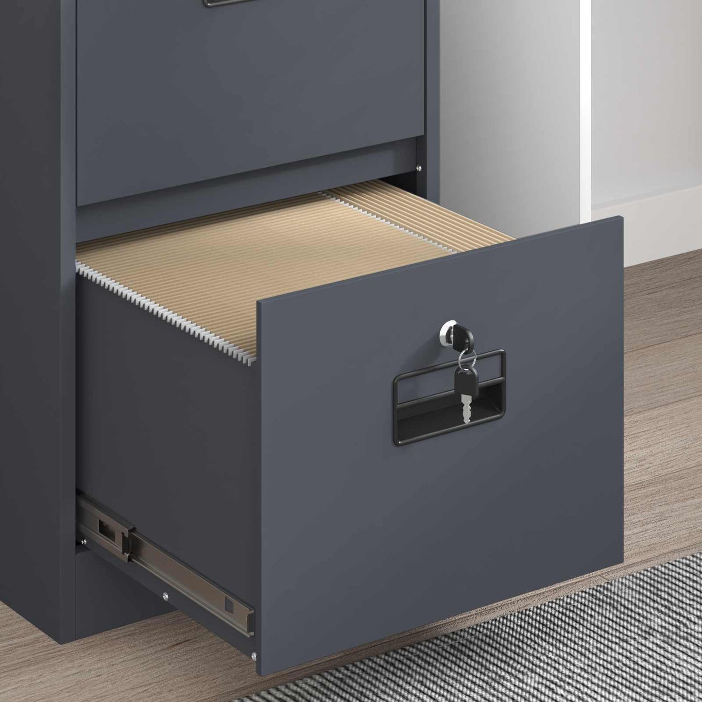 vidaXL File Cabinet Anthracite 44 x 50 x 106.5 cm Cold-Rolled Steel