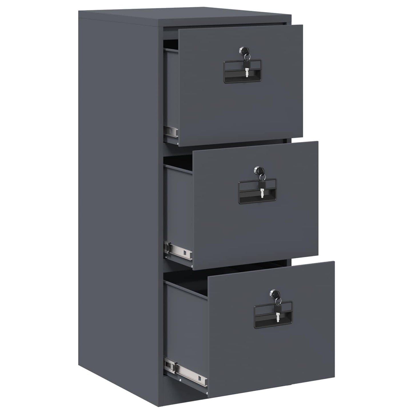 vidaXL File Cabinet Anthracite 44 x 50 x 106.5 cm Cold-Rolled Steel