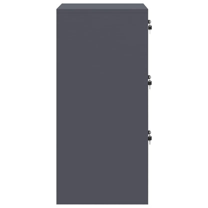 vidaXL File Cabinet Anthracite 44 x 50 x 106.5 cm Cold-Rolled Steel