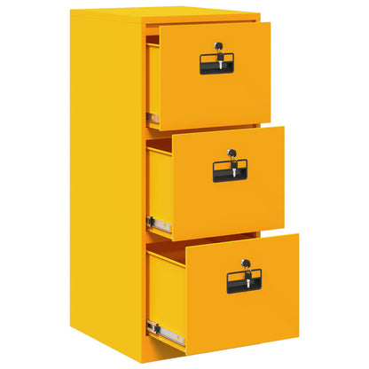 vidaXL File Cabinet with Drawer Mustard Yellow 44 x 50 x 106.5 cm