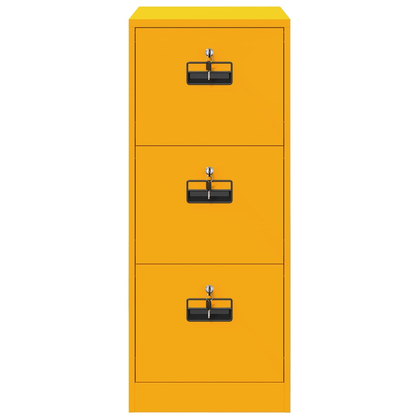 vidaXL File Cabinet with Drawer Mustard Yellow 44 x 50 x 106.5 cm