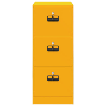 vidaXL File Cabinet with Drawer Mustard Yellow 44 x 50 x 106.5 cm