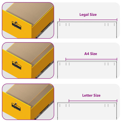 vidaXL File Cabinet with Drawer Mustard Yellow 44 x 50 x 106.5 cm