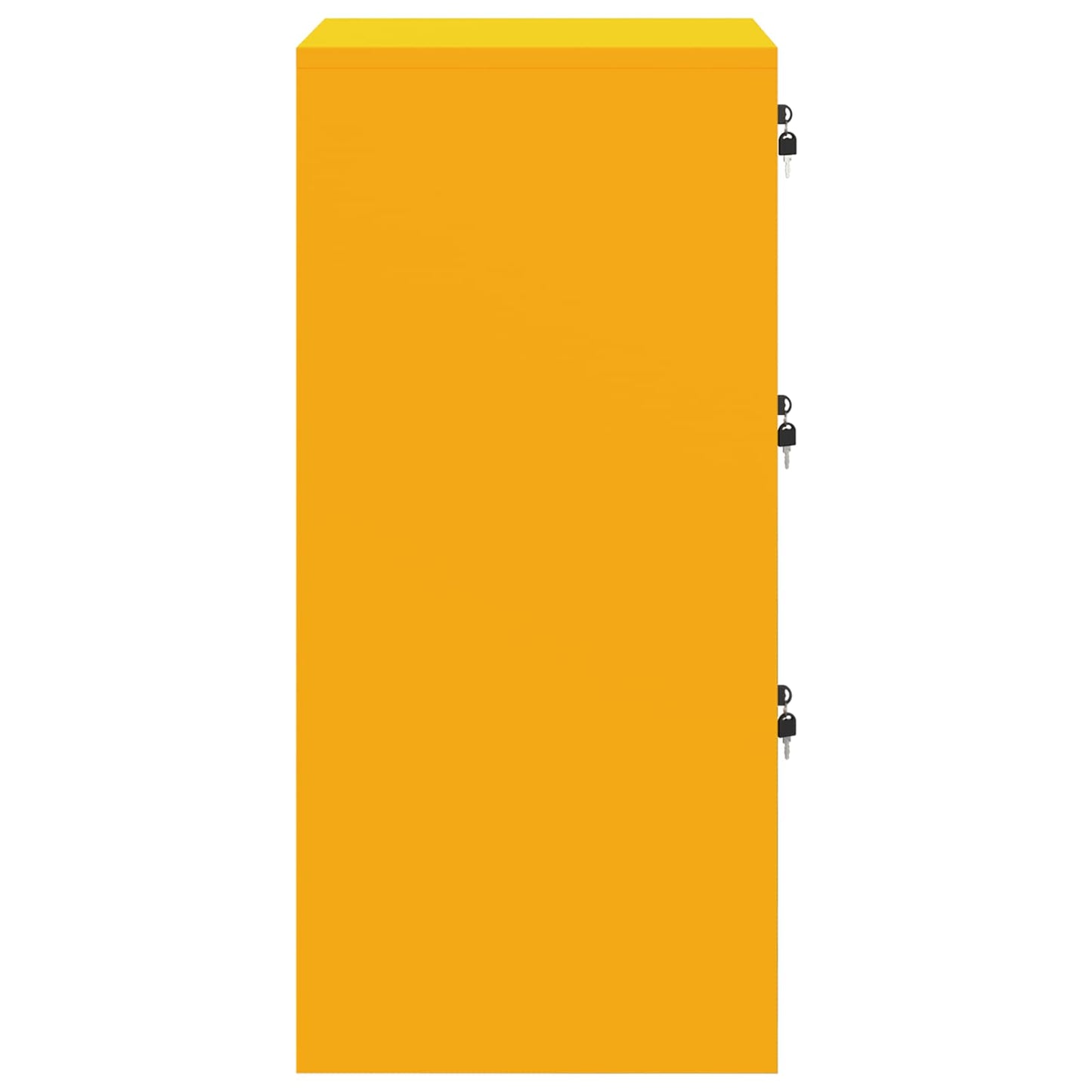 vidaXL File Cabinet with Drawer Mustard Yellow 44 x 50 x 106.5 cm