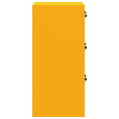 vidaXL File Cabinet with Drawer Mustard Yellow 44 x 50 x 106.5 cm