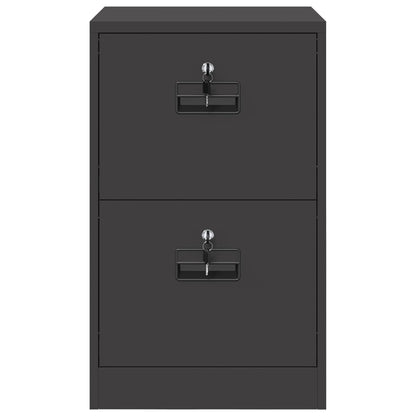 vidaXL File Cabinet Black 45.5 x 42 x 74.5 cm Cold-Rolled Steel