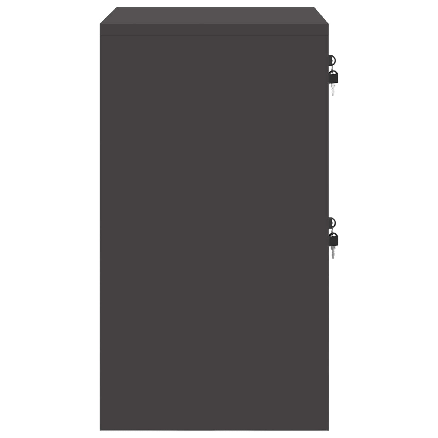 vidaXL File Cabinet Black 45.5 x 42 x 74.5 cm Cold-Rolled Steel