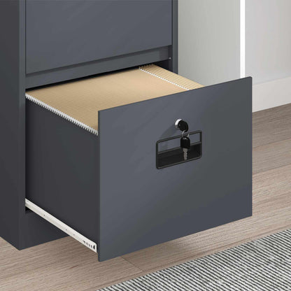 vidaXL File Cabinet Anthracite 45.5 x 42 x 74.5 cm Cold-Rolled Steel