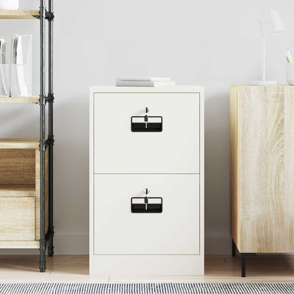 vidaXL File Cabinet White 45.5 x 42 x 74.5 cm Cold-Rolled Steel