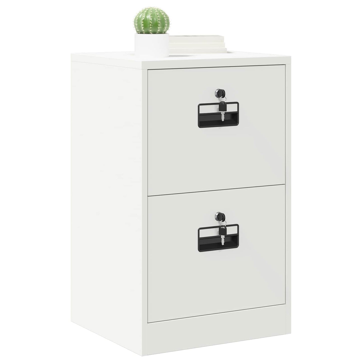 vidaXL File Cabinet White 45.5 x 42 x 74.5 cm Cold-Rolled Steel