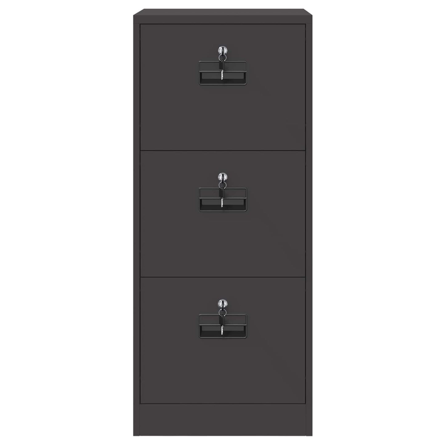 vidaXL File Cabinet Black 45.5 x 42 x 106.5 cm Cold-Rolled Steel