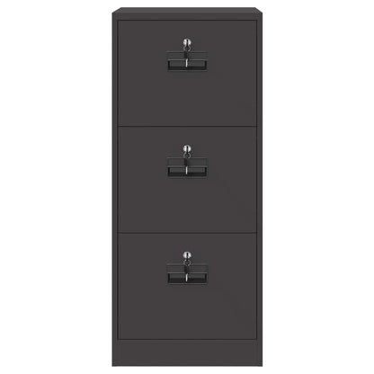 vidaXL File Cabinet Black 45.5 x 42 x 106.5 cm Cold-Rolled Steel