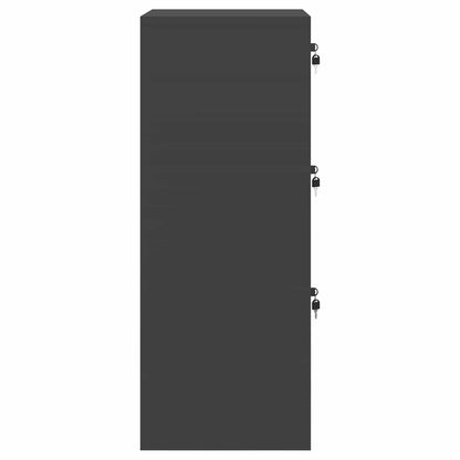 vidaXL File Cabinet Black 45.5 x 42 x 106.5 cm Cold-Rolled Steel