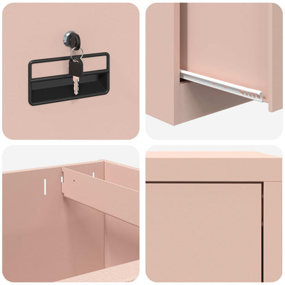 vidaXL File Cabinet Pink 45.5 x 42 x 106.5 cm Cold-Rolled Steel