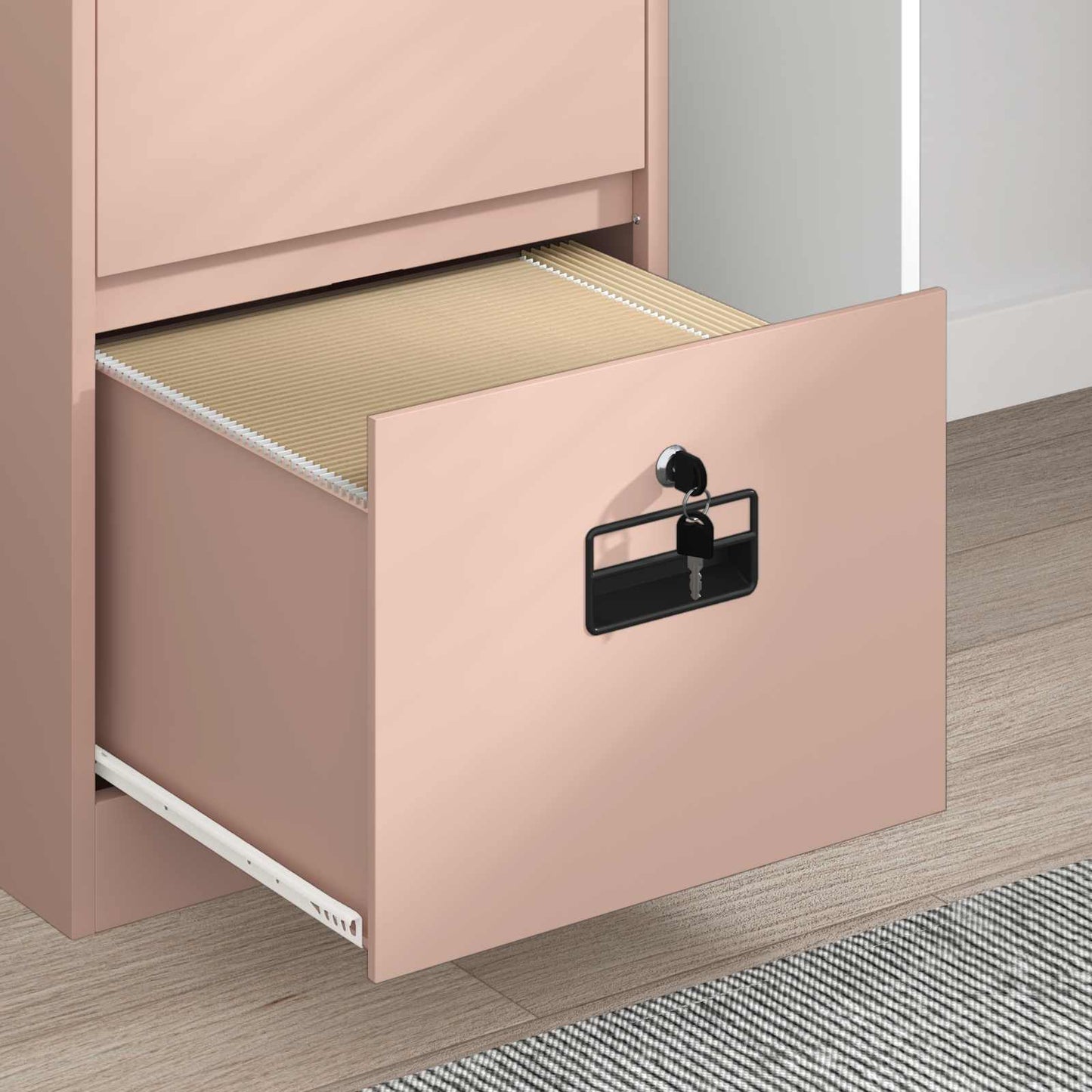 vidaXL File Cabinet Pink 45.5 x 42 x 106.5 cm Cold-Rolled Steel