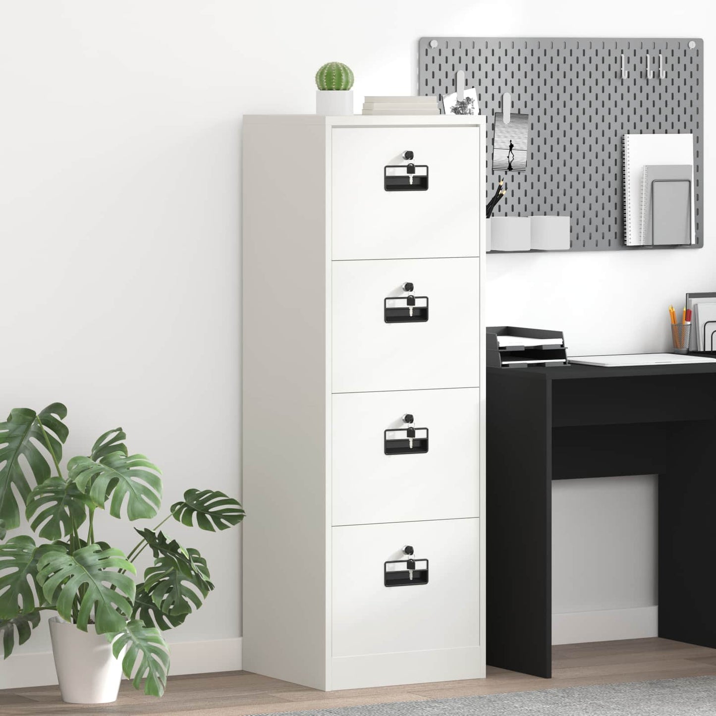 vidaXL File Cabinet Anthracite 45.5 x 42 x 106.5 cm Cold-Rolled Steel