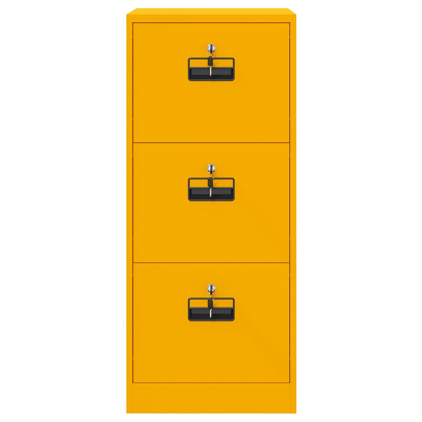 vidaXL File Cabinet with Drawer Mustard Yellow 45.5 x 42 x 106.5 cm