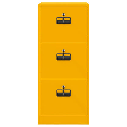vidaXL File Cabinet with Drawer Mustard Yellow 45.5 x 42 x 106.5 cm
