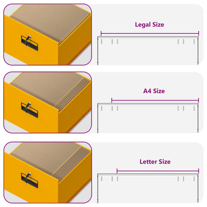 vidaXL File Cabinet with Drawer Mustard Yellow 45.5 x 42 x 106.5 cm