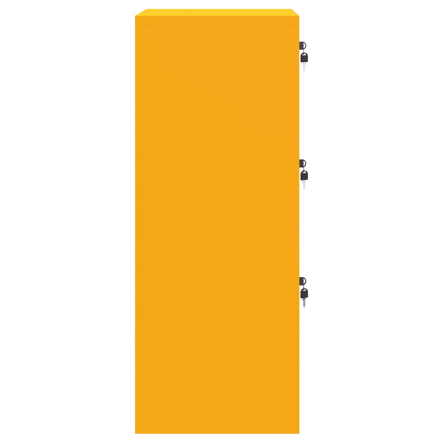 vidaXL File Cabinet with Drawer Mustard Yellow 45.5 x 42 x 106.5 cm