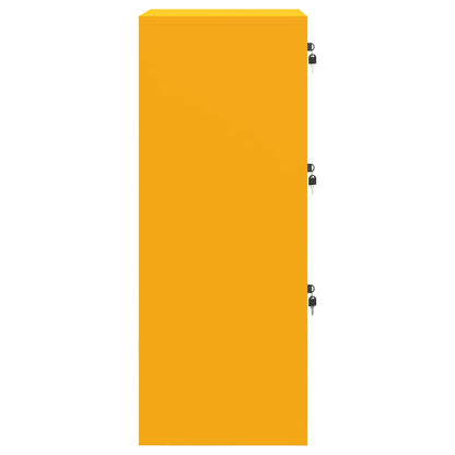 vidaXL File Cabinet with Drawer Mustard Yellow 45.5 x 42 x 106.5 cm