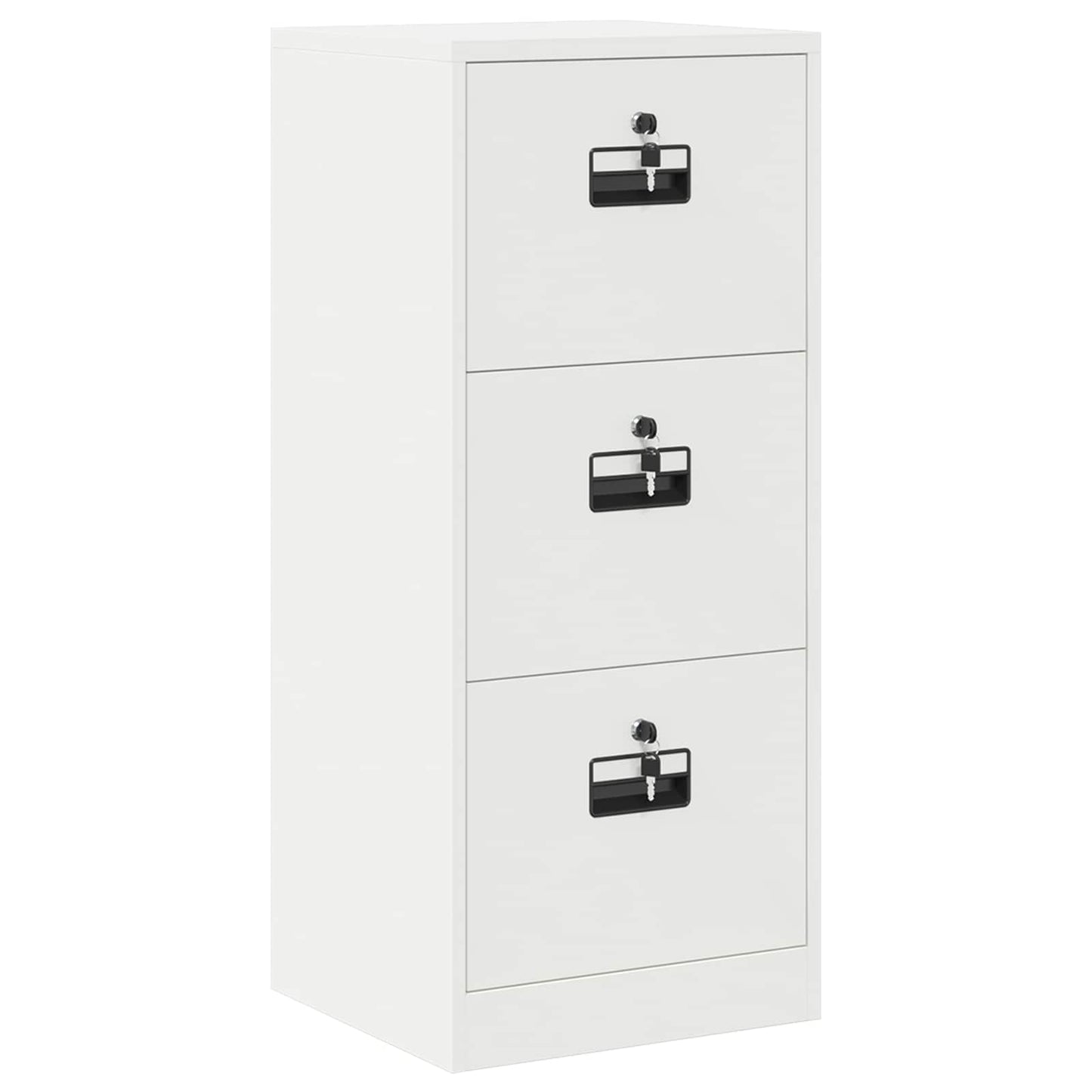 vidaXL File Cabinet White 45.5 x 42 x 106.5 cm Cold-Rolled Steel