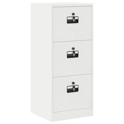 vidaXL File Cabinet White 45.5 x 42 x 106.5 cm Cold-Rolled Steel