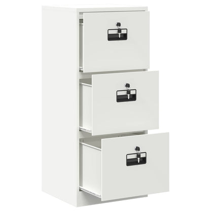 vidaXL File Cabinet White 45.5 x 42 x 106.5 cm Cold-Rolled Steel