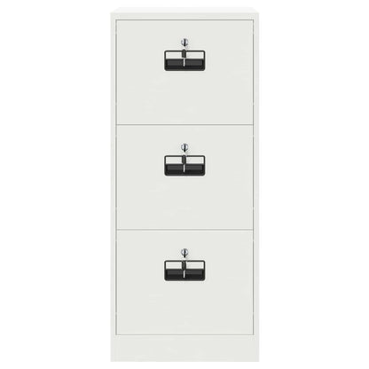 vidaXL File Cabinet White 45.5 x 42 x 106.5 cm Cold-Rolled Steel
