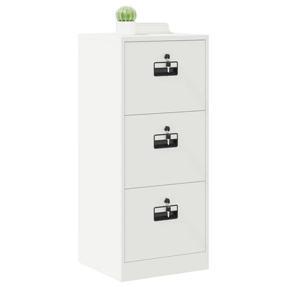 vidaXL File Cabinet White 45.5 x 42 x 106.5 cm Cold-Rolled Steel