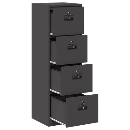 vidaXL File Cabinet Black 45.5 x 42 x 139 cm Cold-Rolled Steel