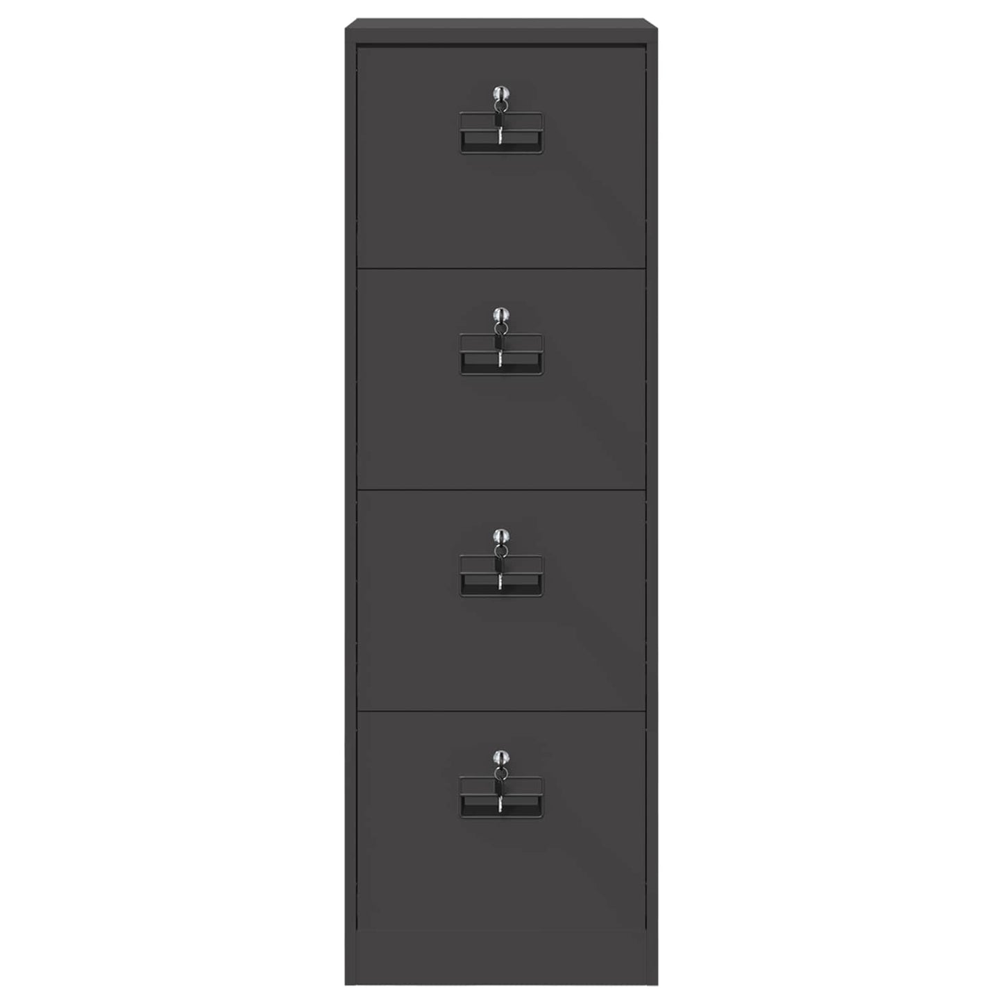 vidaXL File Cabinet Black 45.5 x 42 x 139 cm Cold-Rolled Steel
