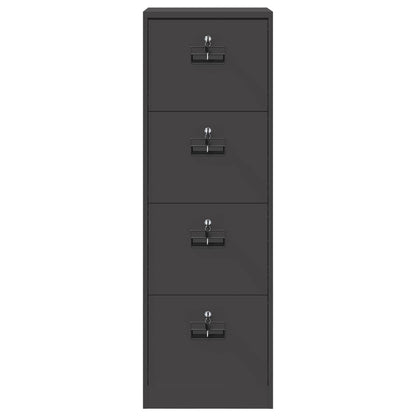 vidaXL File Cabinet Black 45.5 x 42 x 139 cm Cold-Rolled Steel