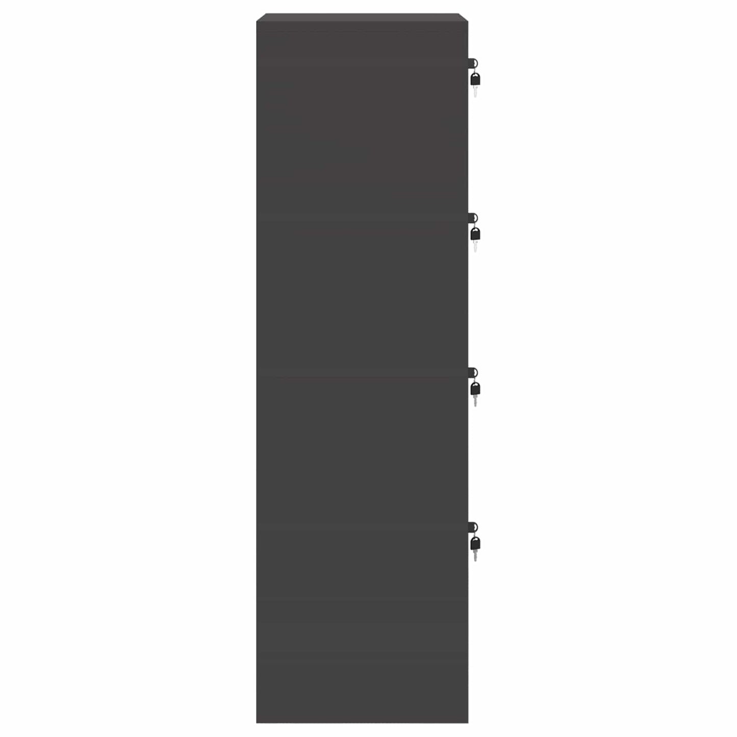 vidaXL File Cabinet Black 45.5 x 42 x 139 cm Cold-Rolled Steel