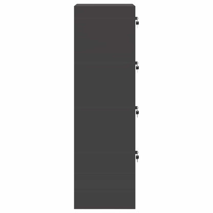 vidaXL File Cabinet Black 45.5 x 42 x 139 cm Cold-Rolled Steel