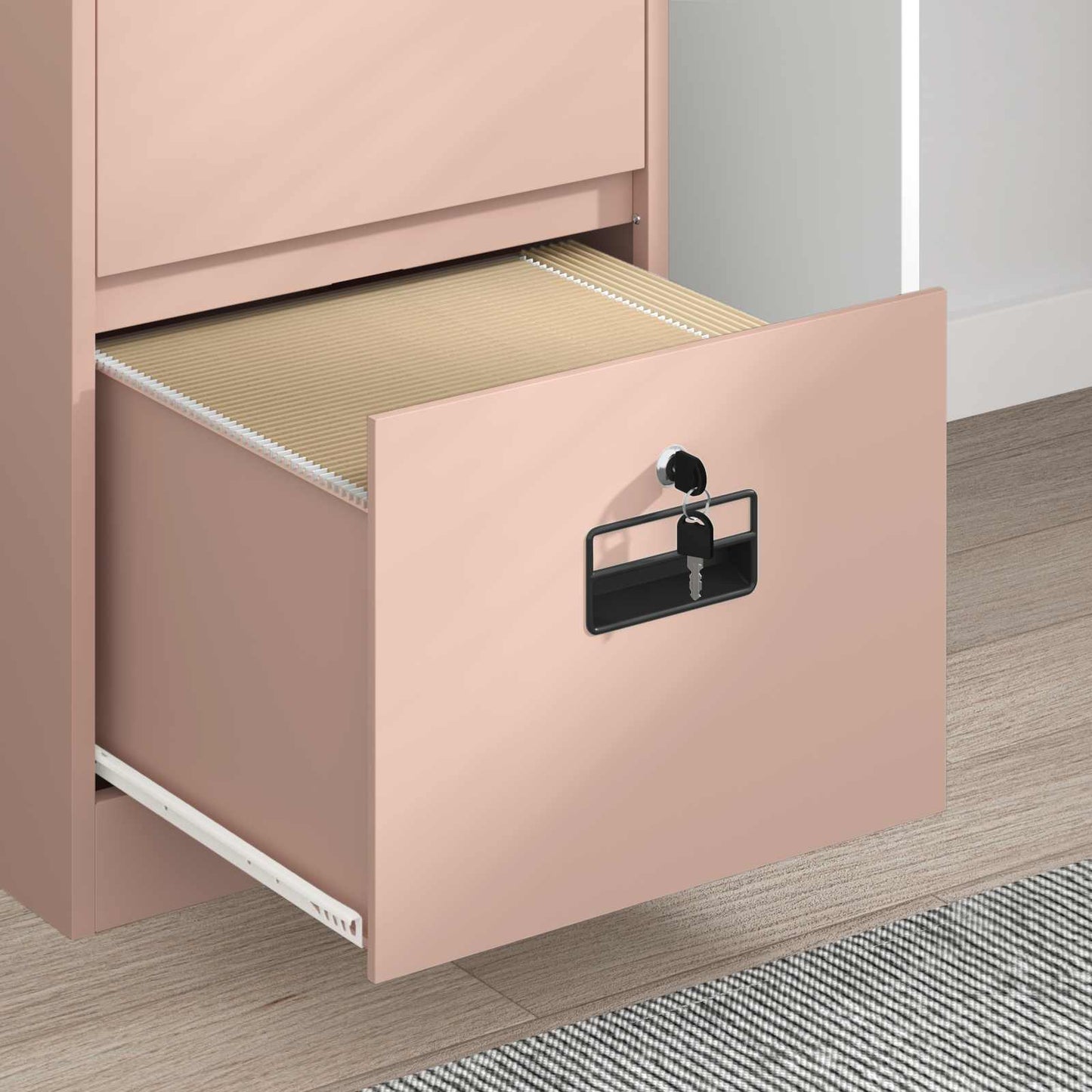 vidaXL File Cabinet Pink 45.5 x 42 x 139 cm Cold-Rolled Steel