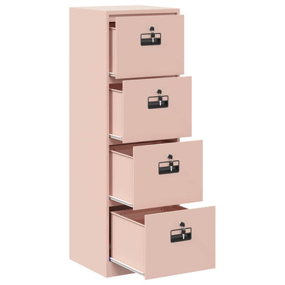 vidaXL File Cabinet Pink 45.5 x 42 x 139 cm Cold-Rolled Steel