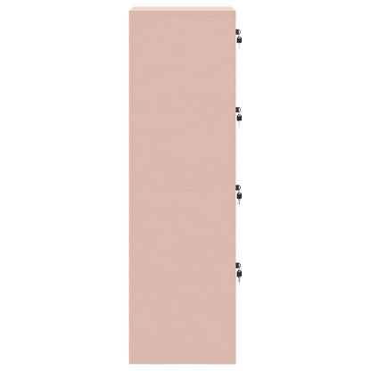 vidaXL File Cabinet Pink 45.5 x 42 x 139 cm Cold-Rolled Steel