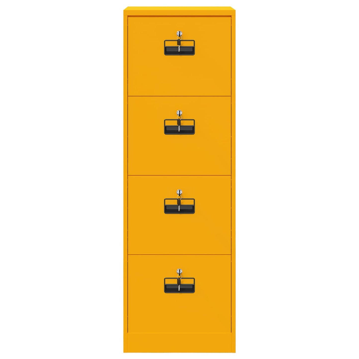 vidaXL File Cabinet with Drawer Mustard Yellow 45.5 x 42 x 139 cm
