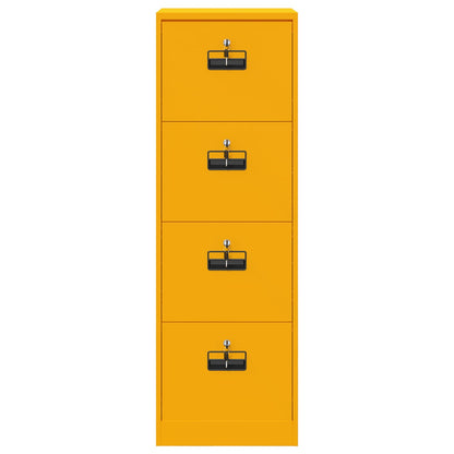 vidaXL File Cabinet with Drawer Mustard Yellow 45.5 x 42 x 139 cm