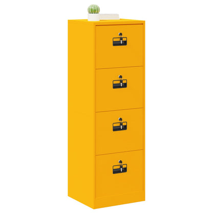 vidaXL File Cabinet with Drawer Mustard Yellow 45.5 x 42 x 139 cm