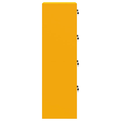 vidaXL File Cabinet with Drawer Mustard Yellow 45.5 x 42 x 139 cm