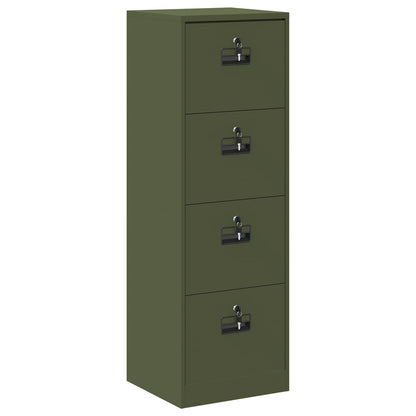vidaXL File Cabinet Olive Green 45.5 x 42 x 139 cm Cold-Rolled Steel