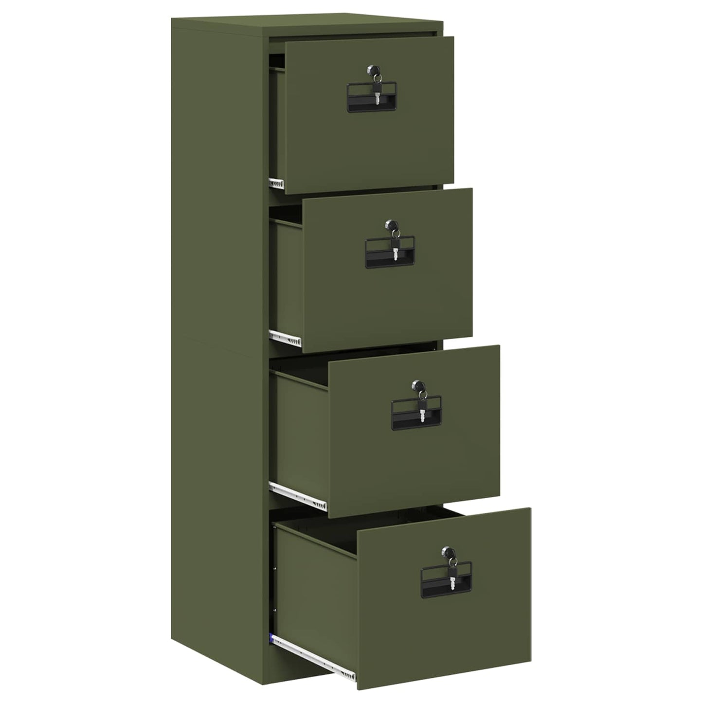 vidaXL File Cabinet Olive Green 45.5 x 42 x 139 cm Cold-Rolled Steel