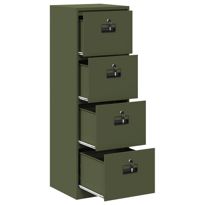 vidaXL File Cabinet Olive Green 45.5 x 42 x 139 cm Cold-Rolled Steel