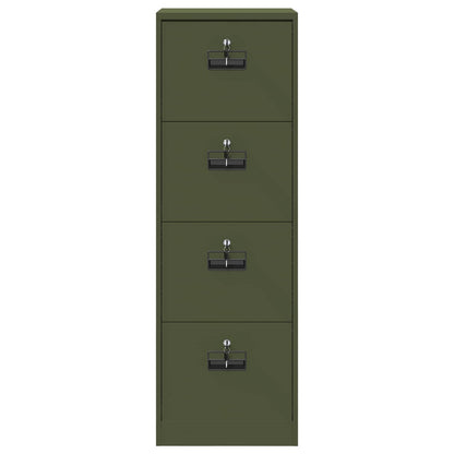 vidaXL File Cabinet Olive Green 45.5 x 42 x 139 cm Cold-Rolled Steel