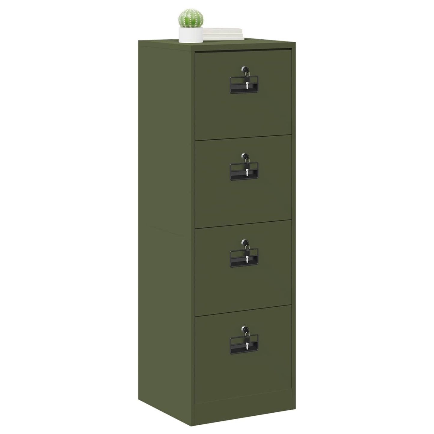 vidaXL File Cabinet Olive Green 45.5 x 42 x 139 cm Cold-Rolled Steel
